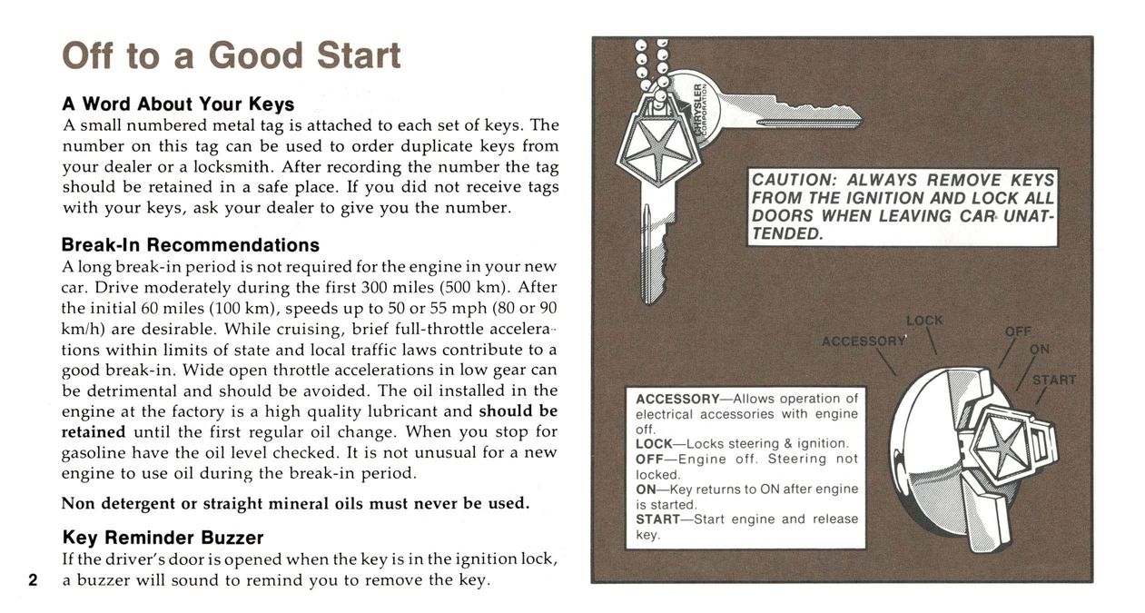 1978 Chrysler Owners Manual Page 27